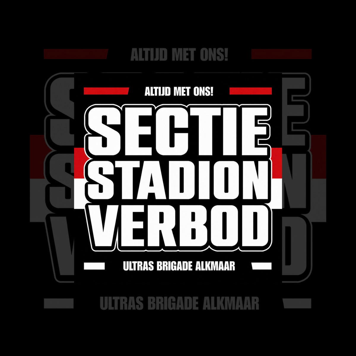 UBA-Sectie Stadion Verbod stickers.